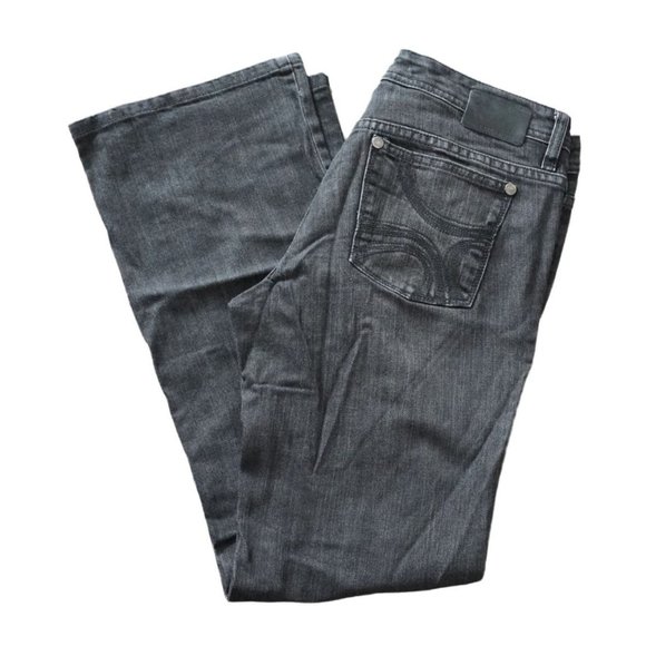 Tommy Hilfiger Black Jeans Womens Size 6 Stretch Denim Boot Cut Low Rise - Picture 2 of 11